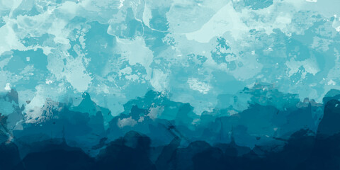 Turquoise blue color marbled abstract watercolor background
