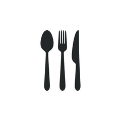 simple cutlery and food icon