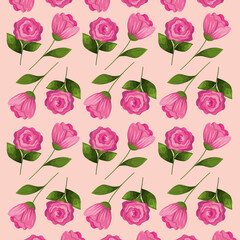 roses flowers pattern background