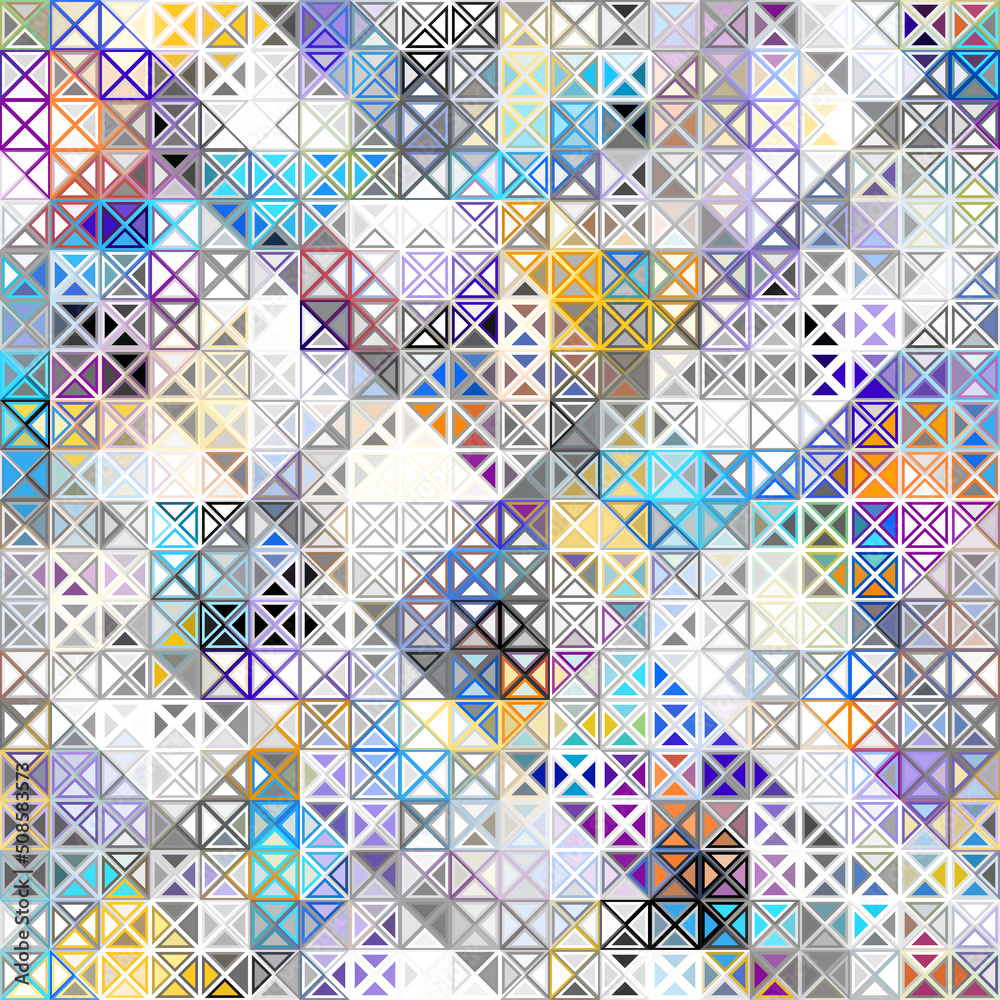 Poster Geometric abstract pattern in low poly style.