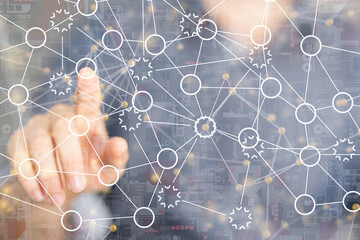 conference Digital Network and data concept 3d