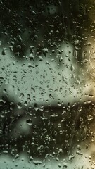 water drops on glass