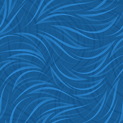 Stylized vector seamless texture of water waves or currents.Vector abstract seamless pattern of curved lines.
