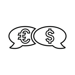 Transaction, swift, payment, wire transfer line icon. Outline vector.