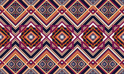 Geometric ethnic flower pattern for background,fabric,wrapping,clothing,wallpaper,Batik,carpet,embroidery style.