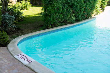 Hotel swimming pool water background