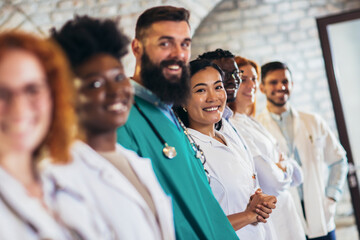 Medical people - doctors, nurse, physician and surgeon team in hospital. Healthcare service