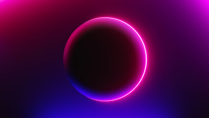 3d render of flash neon and light glowing on dark scene. Speed light moving lines. High fast  motion blur. Technology internet of future network. Sci fiction of hyperspace interstellar travel.