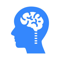 Brain, head icon. Simple editable vector design isolated on a white background.