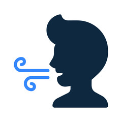 Breathing, sleeping icon. Simple editable vector design isolated on a white background.