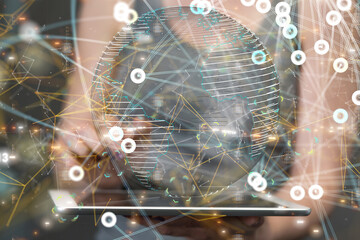 Business intelligence analyst dashboard on virtual