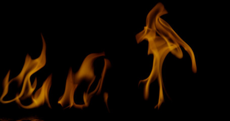 Fire Flames Igniting And Burning, Fiery orange glowing. Abstract background on the theme of fire....