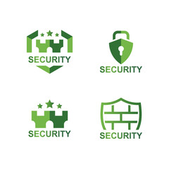 castle and security icon set