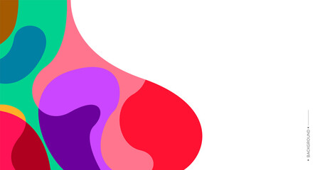 Colorful abstract liquid and fluid background for banner