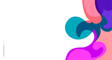 Colorful abstract liquid and fluid background for banner