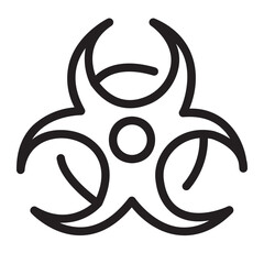 biohazard sign line icon