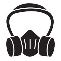 gas mask glyph icon