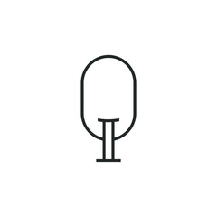 simple tree icon on white background