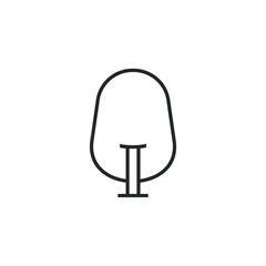 simple tree icon on white background