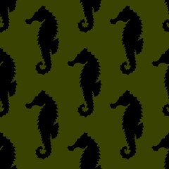 Summer seamless seahorse pattern for fabrics and kids and wrapping paper and textiles and gifts