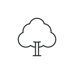 simple tree icon on white background