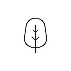 simple tree icon on white background