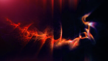 Futuristic abstract luxurious, premium, colorful and vibrant defocused particles wave pattern flowing motion background