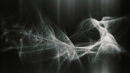 Futuristic abstract luxurious, premium, colorful and vibrant defocused particles wave pattern flowing motion background