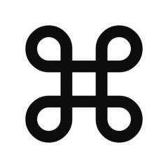 Obraz premium Looped square command symbol Vector illustration icon isolated on white background