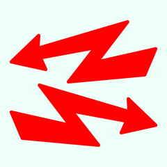 Red arrow icon vector EPS- 10