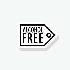 Alcohol Free sticker icon sign for mobile concept and web design