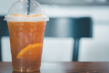 Grapefruit tea with ice