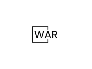 WAR letter initial logo design vector illustration