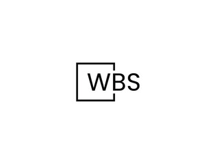 WBS letter initial logo design vector illustration