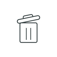 simple trash bin icon set