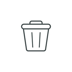 simple trash bin icon set