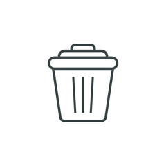 simple trash bin icon set