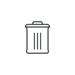 simple trash bin icon set