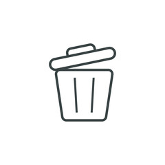 simple trash bin icon set