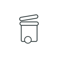 simple trash bin icon set