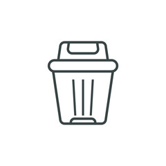 simple trash bin icon set