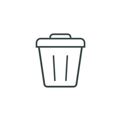 simple trash bin icon set