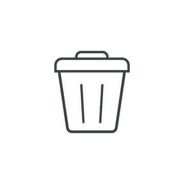 simple trash bin icon set