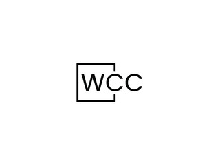 WCC letter initial logo design vector illustration