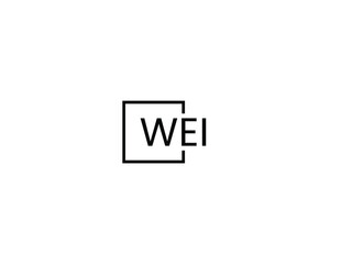 Obraz premium WEI letter initial logo design vector illustration