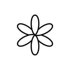 simple flower icon on white background