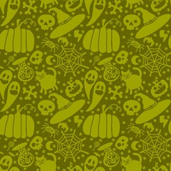 Halloween seamless ghost pattern for wallpaper and packaging and gifts and cards and linens and kids and fabrics