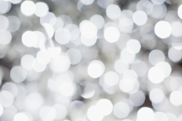 Christmas garland, festive background with white lights
