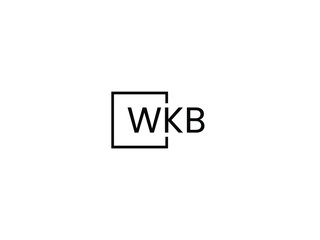WKB Letter Initial Logo Design Vector Illustration