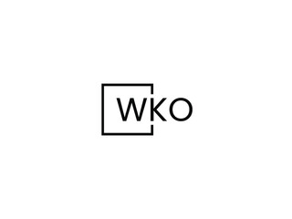 Obraz premium WKO Letter Initial Logo Design Vector Illustration